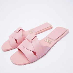 Zara crossed flat sandals